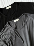 U-Neck Silket Long Sleeve T-shirt