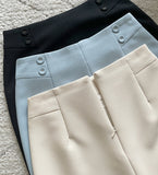 Collid Button H-Line Slit Skirt