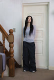 Side pinch frill pants