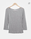 Andin Layered Tencel Three-Quarter Sleeve T-Shirt
