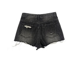 Turin Washing Damage Denim Shorts