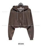 Metty Pigment Cropped Hooded Zip-Up