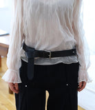 O-ring connection leather belt