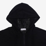 Beuneo see-through string hooded zip-up