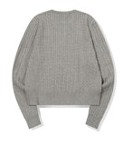 Cable Crop Knit Cardigan