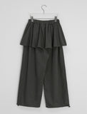 [BAONHAUS] Sosolo Cotton Tiered Layered Banding Skirt Pants