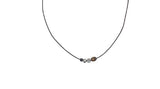 Beo Wood Gemstone Beads String Necklace