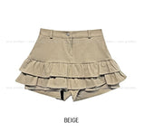 Melow Peach Cotton Tiered Skirt Pants