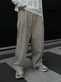 Solid Two-Tuck Cotton Pants