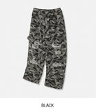 Damaged camo carpenter double knee pants