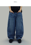 Low curve cargo denim jeans