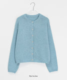 Roheki Basic Round Wool Knit Cardigan