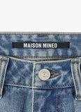 (W) WASHED DENIM PANTS