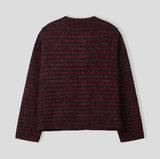 Luboy Striped Crop Cardigan