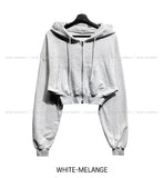 [U-BASIC] Beryl Two-Way Cropped Hooded Zip-Up