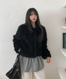 Titi Shearling Crop Fur Jacket