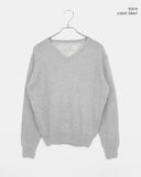 Pramer Basic V-neck Loose Fit Long Sleeve Knit