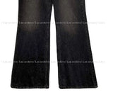 Capri long bootcut denim pants
