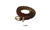 [Cowhide] SLIM WEAVING BELT