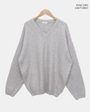 Noez V-Neck Lambs Wool Loose Fit Knit