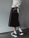 Ruto embroidery Bermuda denim pants