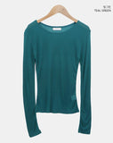 Tenon Tencel layered long-sleeved T-shirt