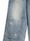 DAMAGE DOUBLE KNEE DENIM