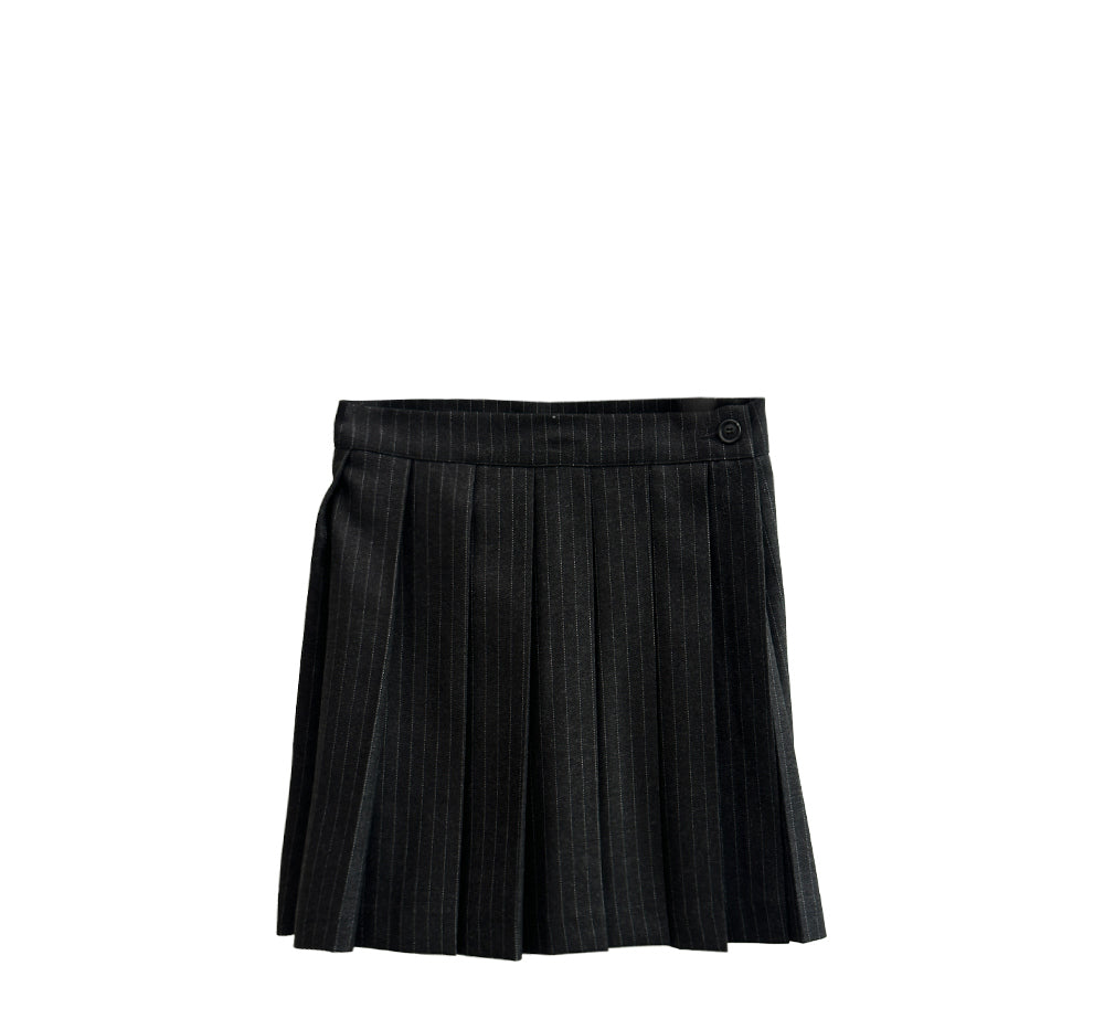 【WOOHWA】STRIPE PINTUCK PLEATS MINI SK WOOHWA (ウーファ) - ストライプピンタックプリーツミニスカート