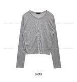 Sorbet Summer See-through Ribbed Cardigan