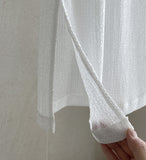 Bless Slit H-Line Mesh Banding Long Skirt