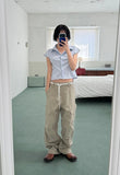 HERRINGBONE CARGO PANTS