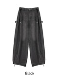 Denif Button Balloon Denim Pants