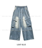 Hard Vintage Washed Cargo Denim Pants