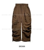 Uni Shirring Wide Cargo Pants