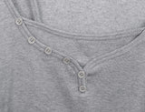 [Fake Layered/Peach Fuzz] Burnin Layered Button T-Shirt
