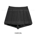 Manet Pleats Layered Skirt Pants