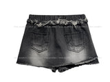 Denji unbalanced denim mini skirt