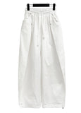Maxi wide washed pants