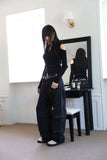 Hark eyelet denim pants