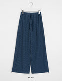 [BAONHAUS] Fenmi Stripe Banding Wide Pants