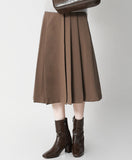 Modern Classic Pleated Midi Skirt