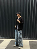 Cold Punching Collar Knit Zip-Up