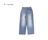 Jiki Light Blue Brush Washing Wide Pants