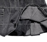 Pocket pleats A-line miniskirt