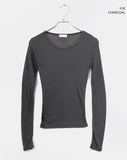 Leli See-Through Round Neck Long Sleeve T-Shirt