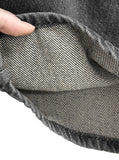Cut pin tuck wide denim