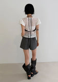PINSTRIPE SHORT SLACKS
