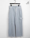 Morian cargo corduroy banding long wide pants