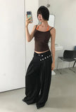 [with cup] TWO TONE HALTER TOP