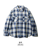 Grid Overfit Ombre Check Shirt